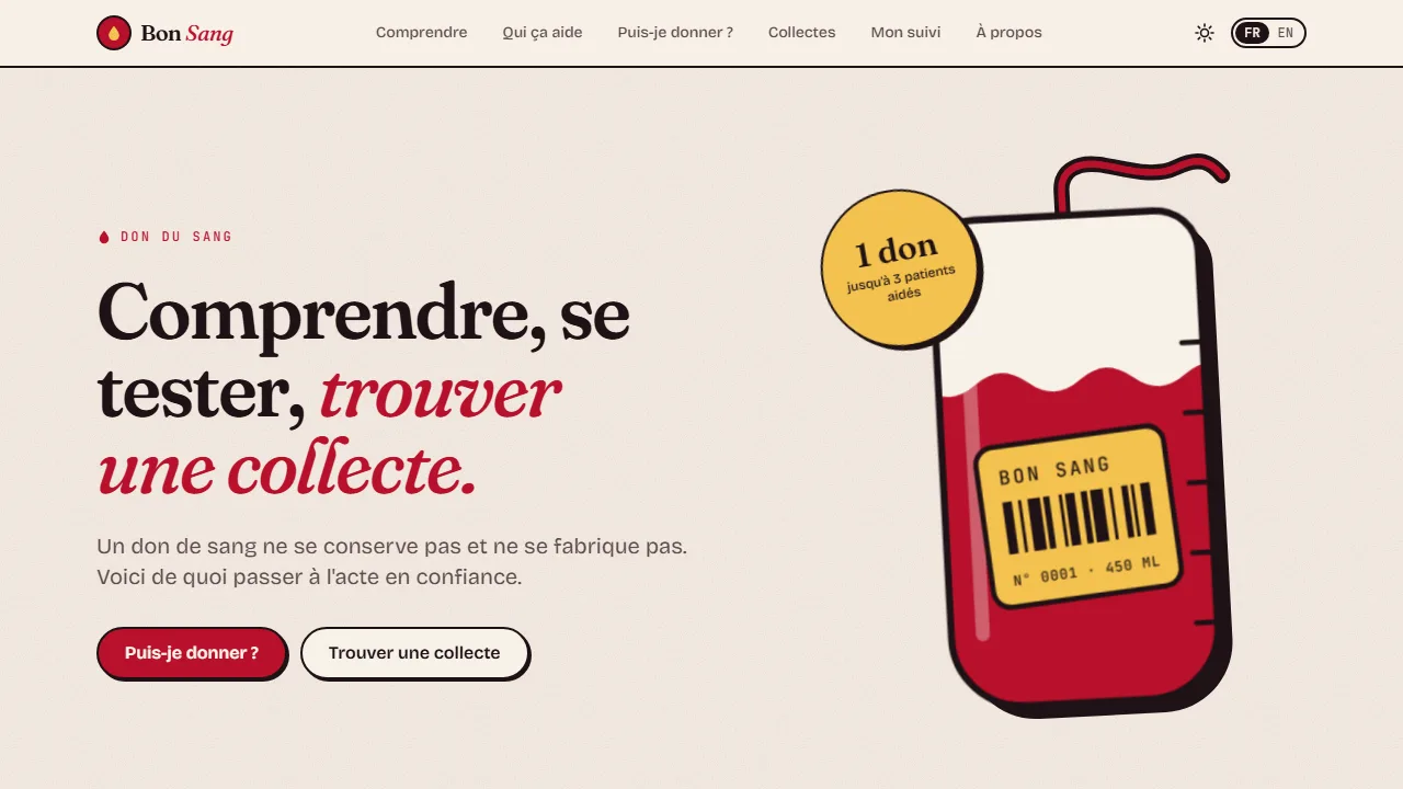 Aperçu du projet Bon Sang