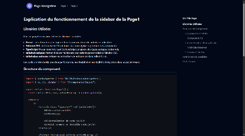 Aperçu du projet Preact TOC